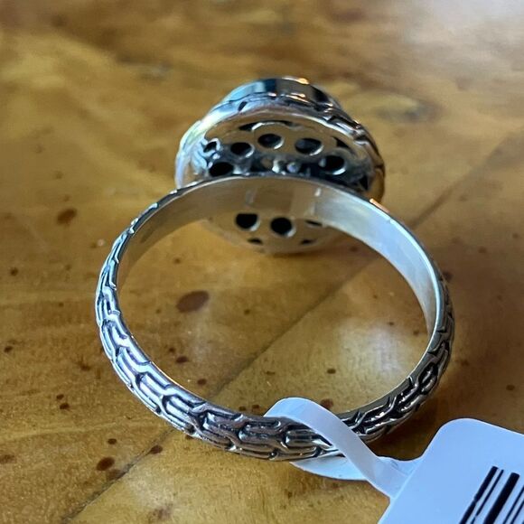 Authentic Moissanite Sterling Silver Ring Size 7 - Picture 5 of 9